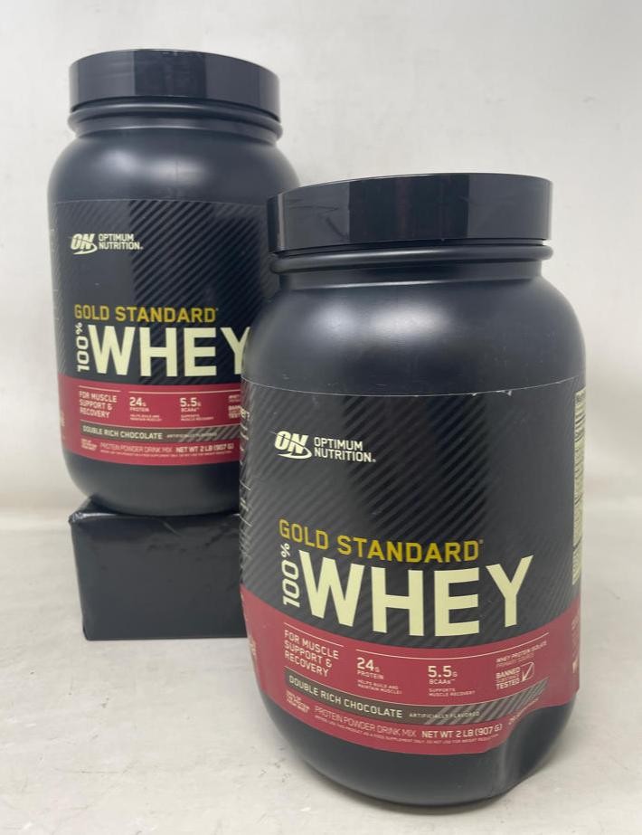 Optimum Nutrition 100% Whey Protein Powder Dbl Rich Chocolate 2lb. Ex.5/27 (2pk)