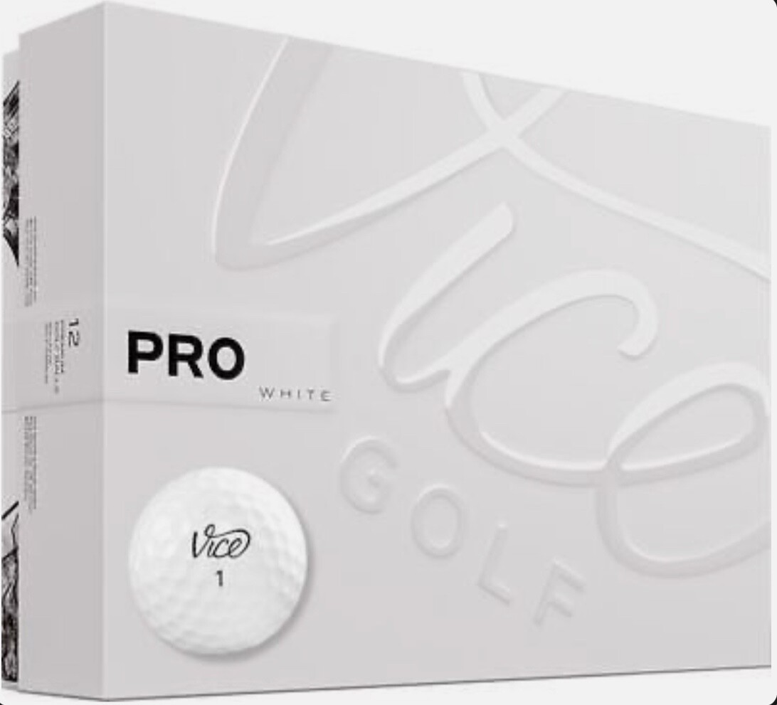 Vice Pro Premium Golf Balls 12 Balls New White