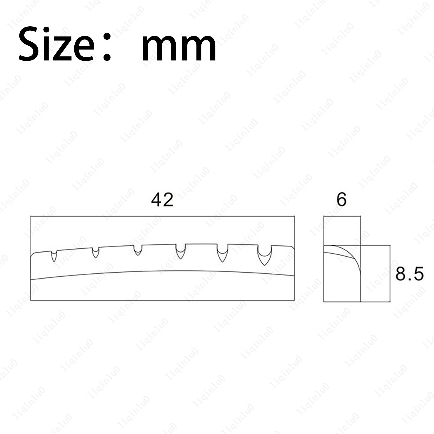 1x Guitar Nut Bone Slotted 42mm For Gibson Les Paul SG ES Epiphone or Similar