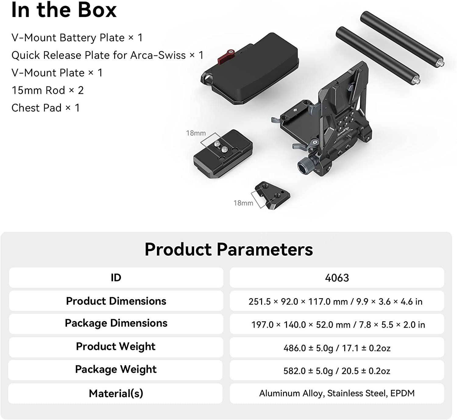 SmallRig Advanced Compact V-Mount Battery All-in-one Mounting System Solution