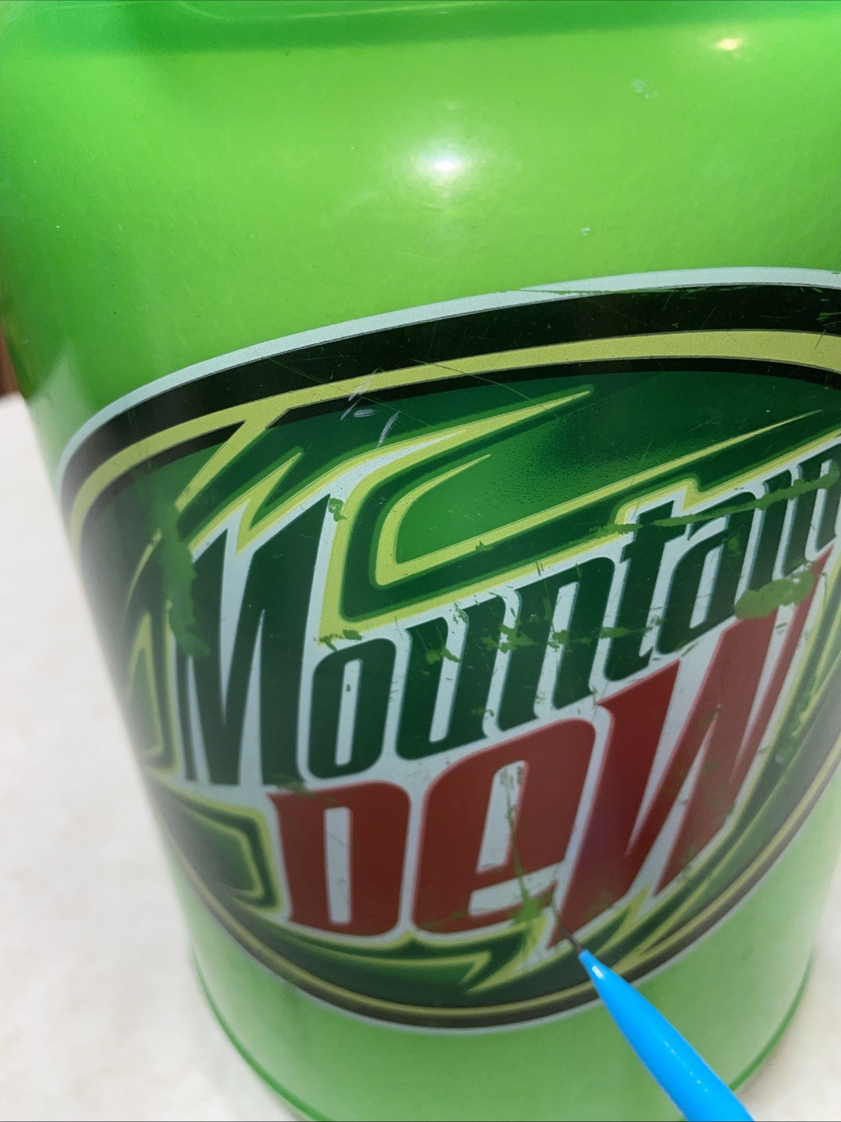 Vtg Whirley Mountain Dew XM-100oz Insulated Travel Mug w Lid, Straw & Handle