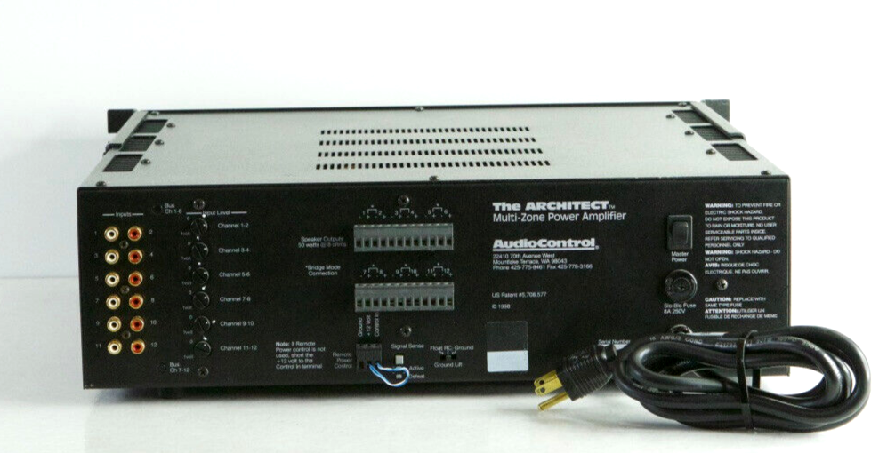 AudioControl Architect Model 700 MultiZone 12 Channel Rack Amplifier m261