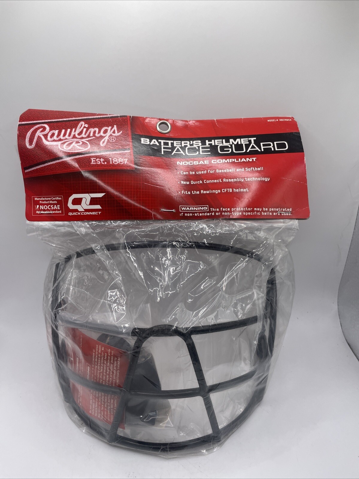 RAWLINGS BATTER’S HELMET FACE GUARD BASEBALL/SOFTBALL BLACK(2-BLK2-1)New Sealed!