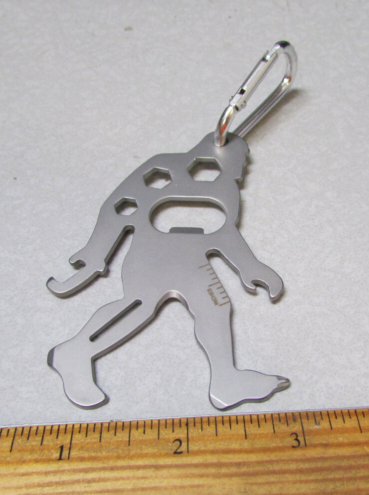Bigfoot Multi-tool Tool, Sasquatch Key ring Pocket Sized Multi tool 8 tools in 1