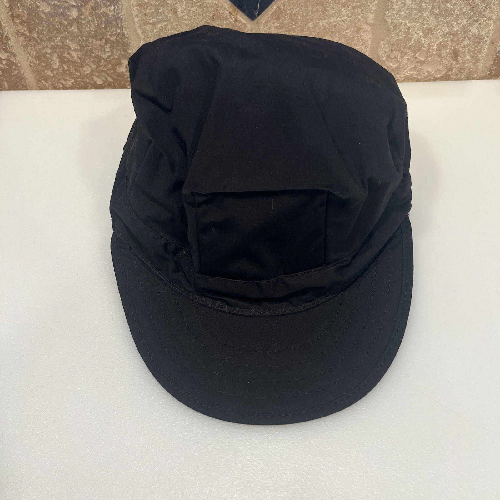 Vintage 1988 USMC Marines Utility Cap Hat XL Black US Marine Corps Cadet US Made