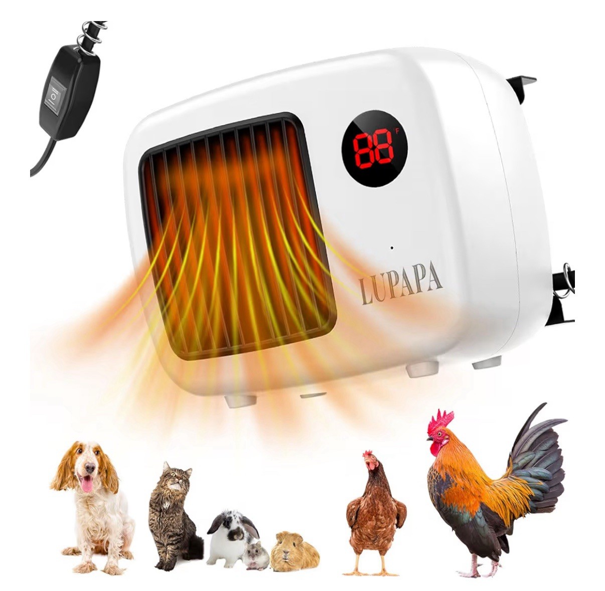 LUPAPA Thermostatic Dog House Heater with Anti-Bite Wires