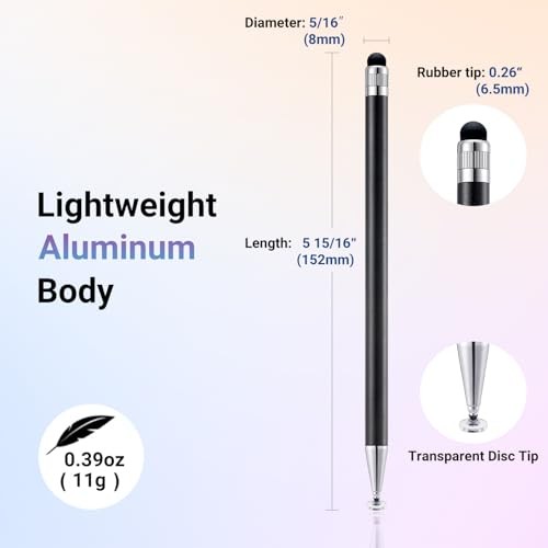 10 Pcs 2-in-1 Stylus Pen for Touchscreen, High Precision & Sensitivity Stylus