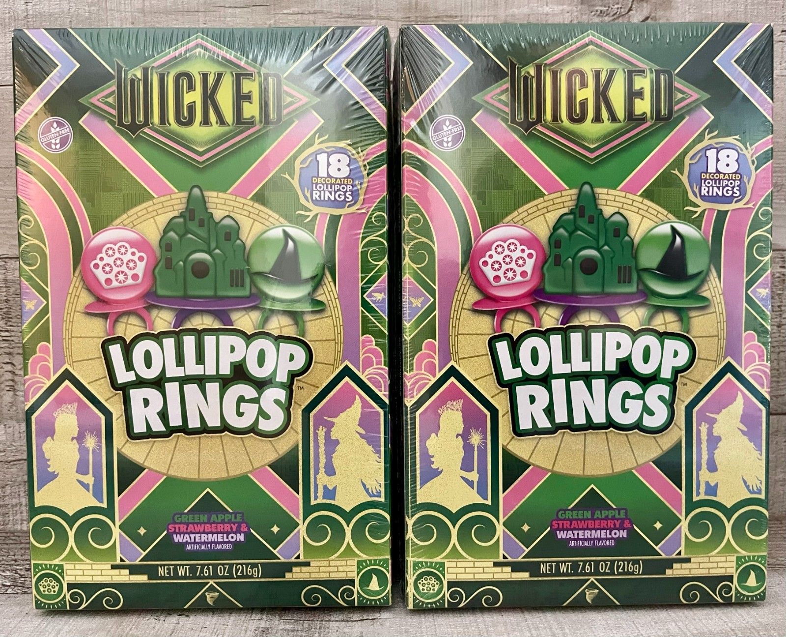 Wicked Lollipop Rings 18 Decorated Lollipop Rings (2 Boxes)