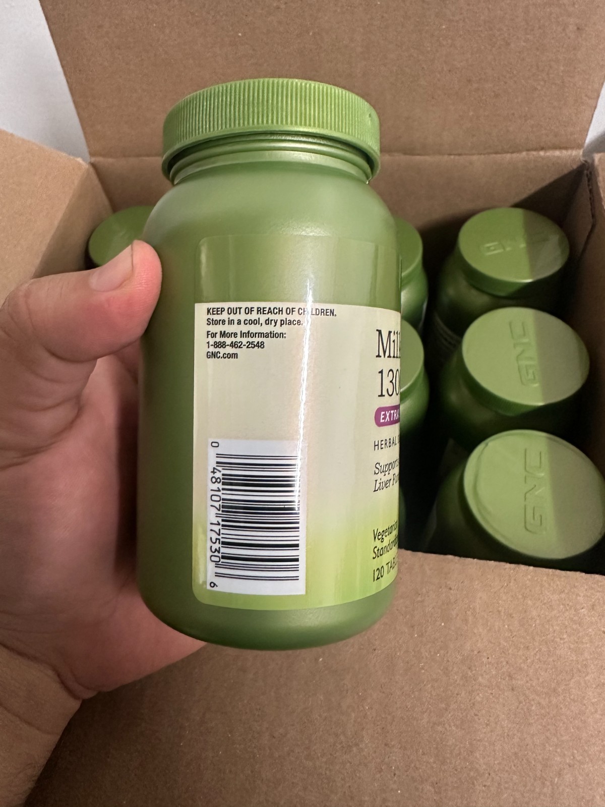 GNC Herbal Plus Milk Thistle 1300mg Extra Strength 120 TABLET Wholesale 24 unit