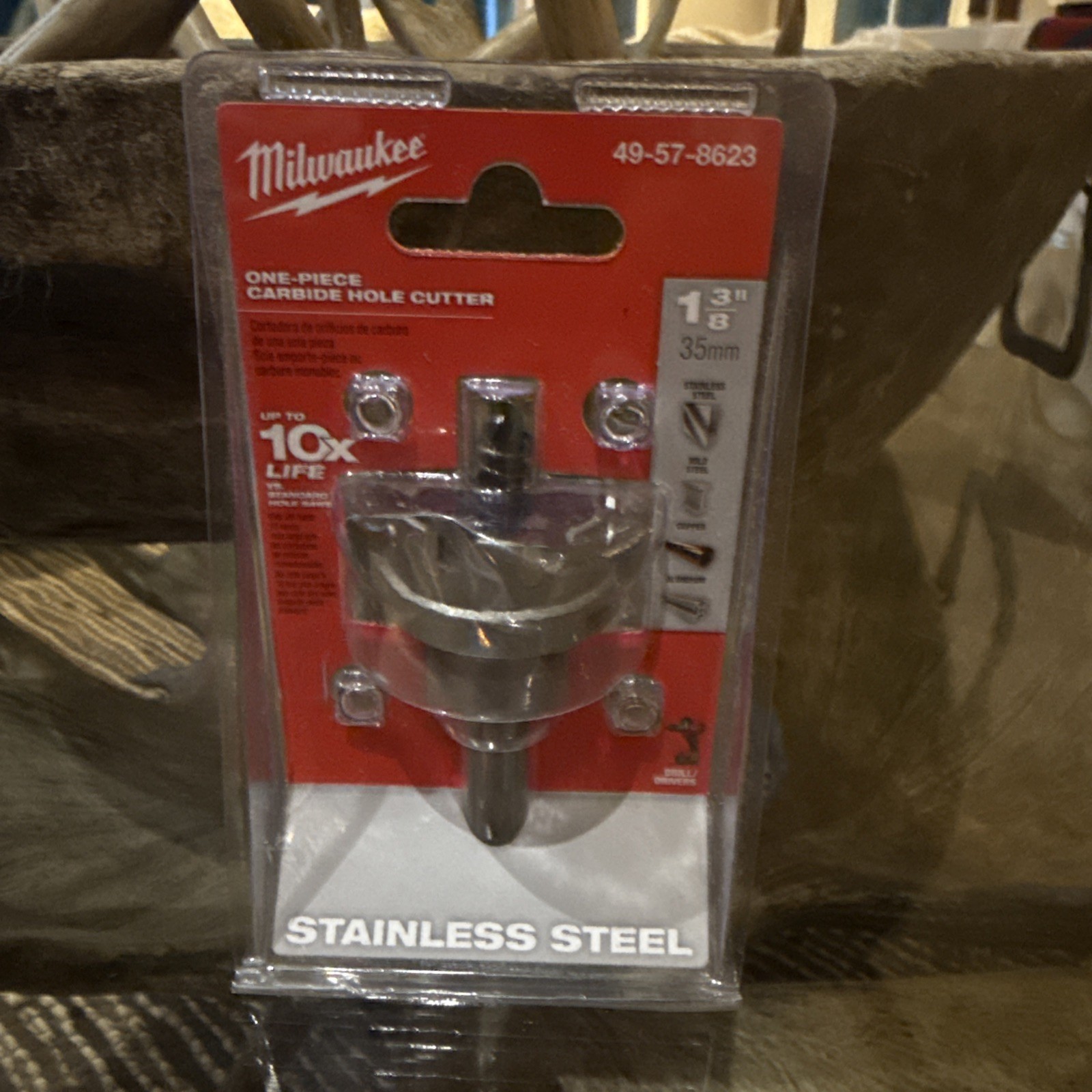 Milwaukee 49-57-8623 1-3/8" ONE-PIECE Carbide Hole Cutter NEW Free Shipping