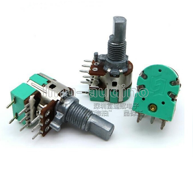 2PCS H120 stereo channel with switch A50K A10K 15MM volume potentiometer NEW