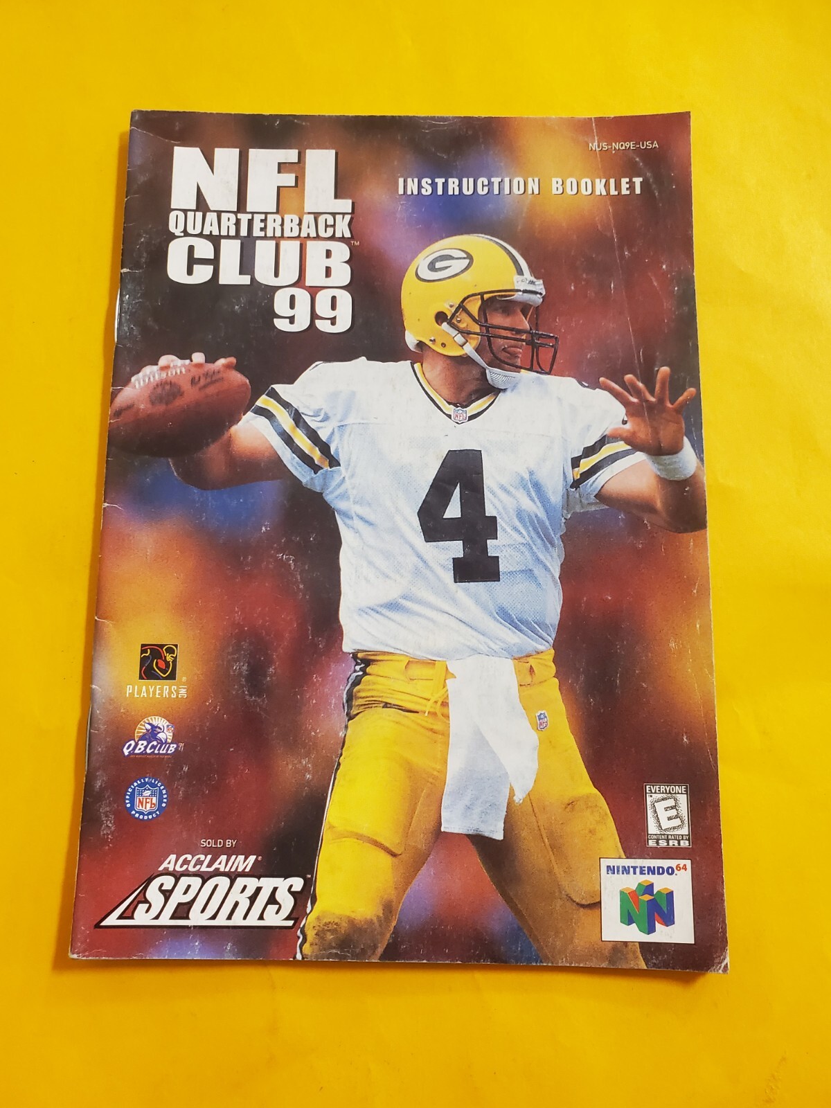 NFL Quarterback Club 99 Nintendo 64, 1998 "Instruction Manual Only"