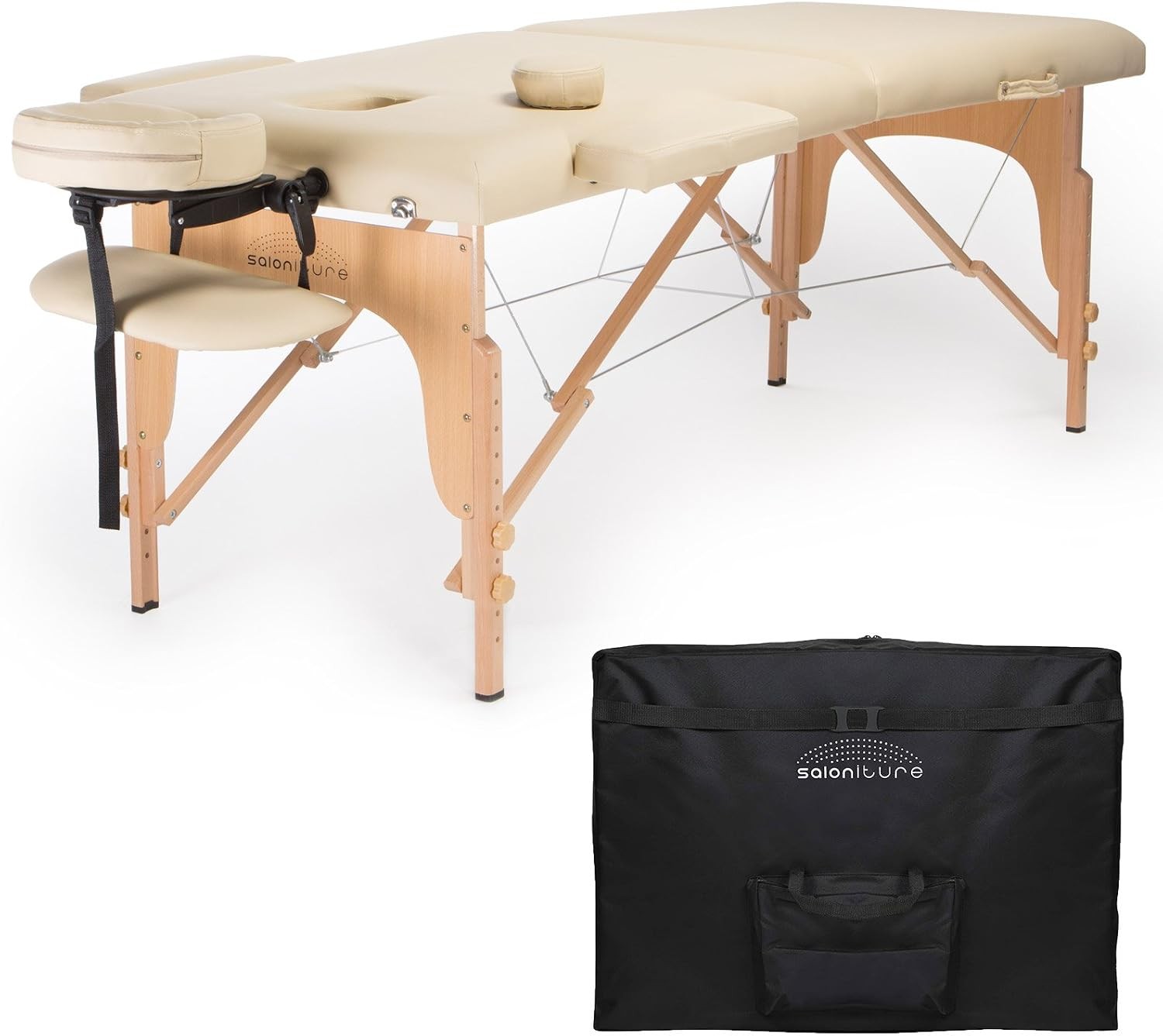 Professional Portable Folding Massage Table W/ Carrying Case Black