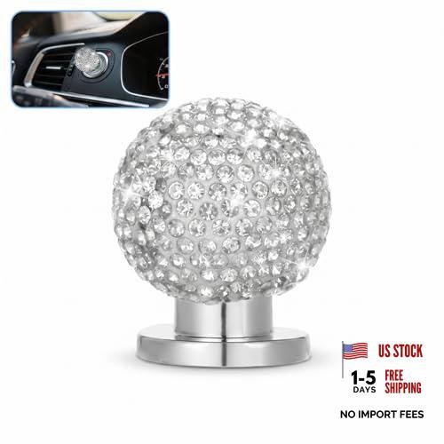 Bling Car Engine Push to Start Button Cover, Crystal Rhinestone 1 PC White