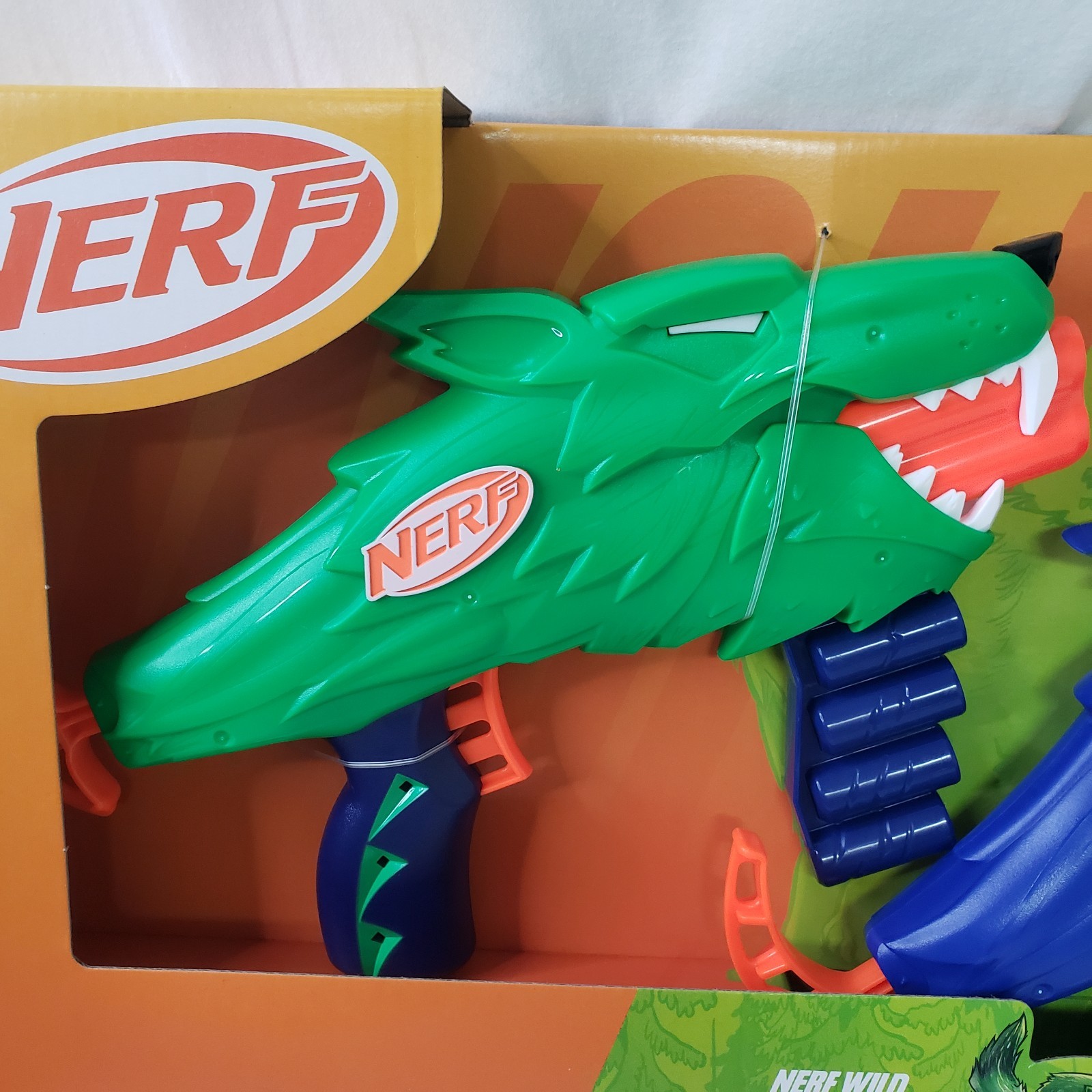 Nerf Wild Wolfpack 2 Easy Play Nerf Wolf Design Blasters W/20 Darts New Sealed
