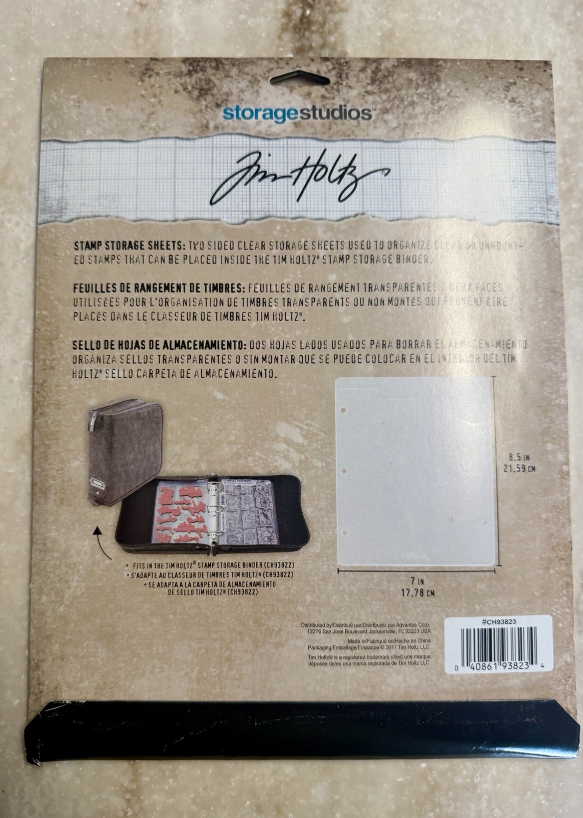 TIM HOLTZ Idea-Ology *STAMP STORAGE SHEETS* Storage Studios 8 Pieces NEW