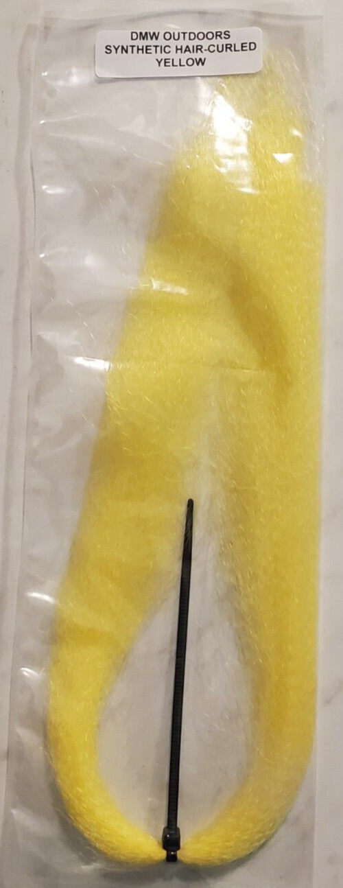 Synthetic Hair, YELLOW, Super Hair, Fish Fibre, Bucktail, Fly Tying, Lures, Jigs