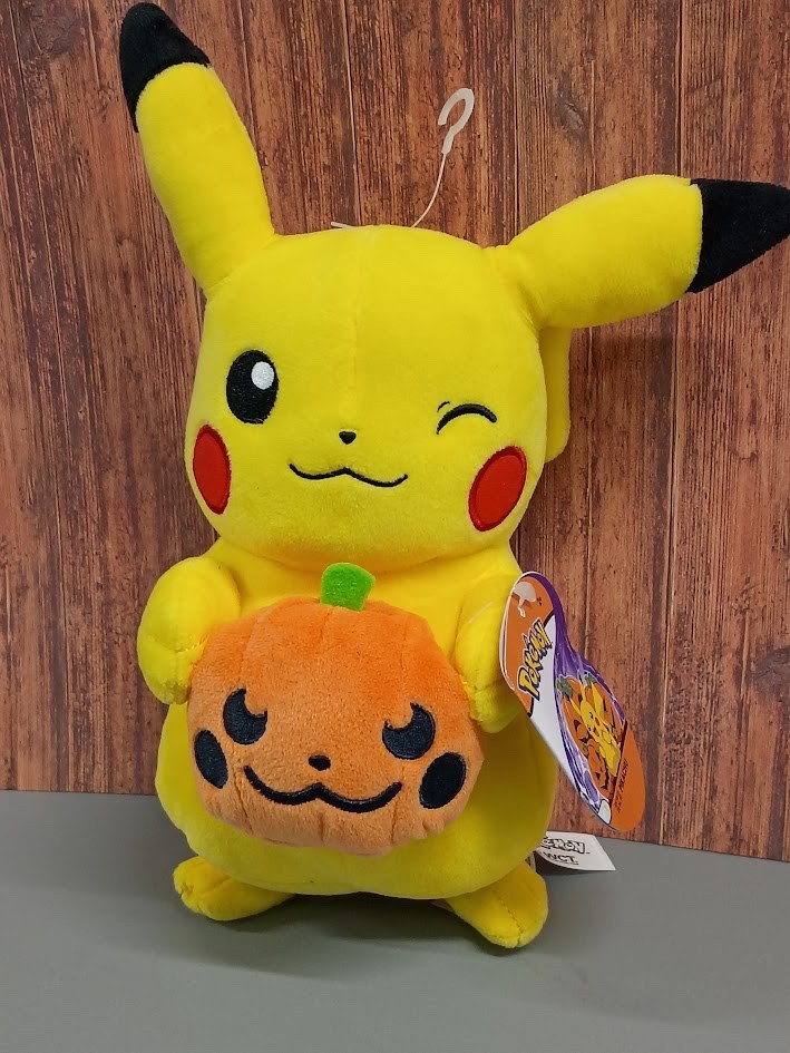 Pokemon Pikachu with Halloween Pumpkin 8-inch Plush