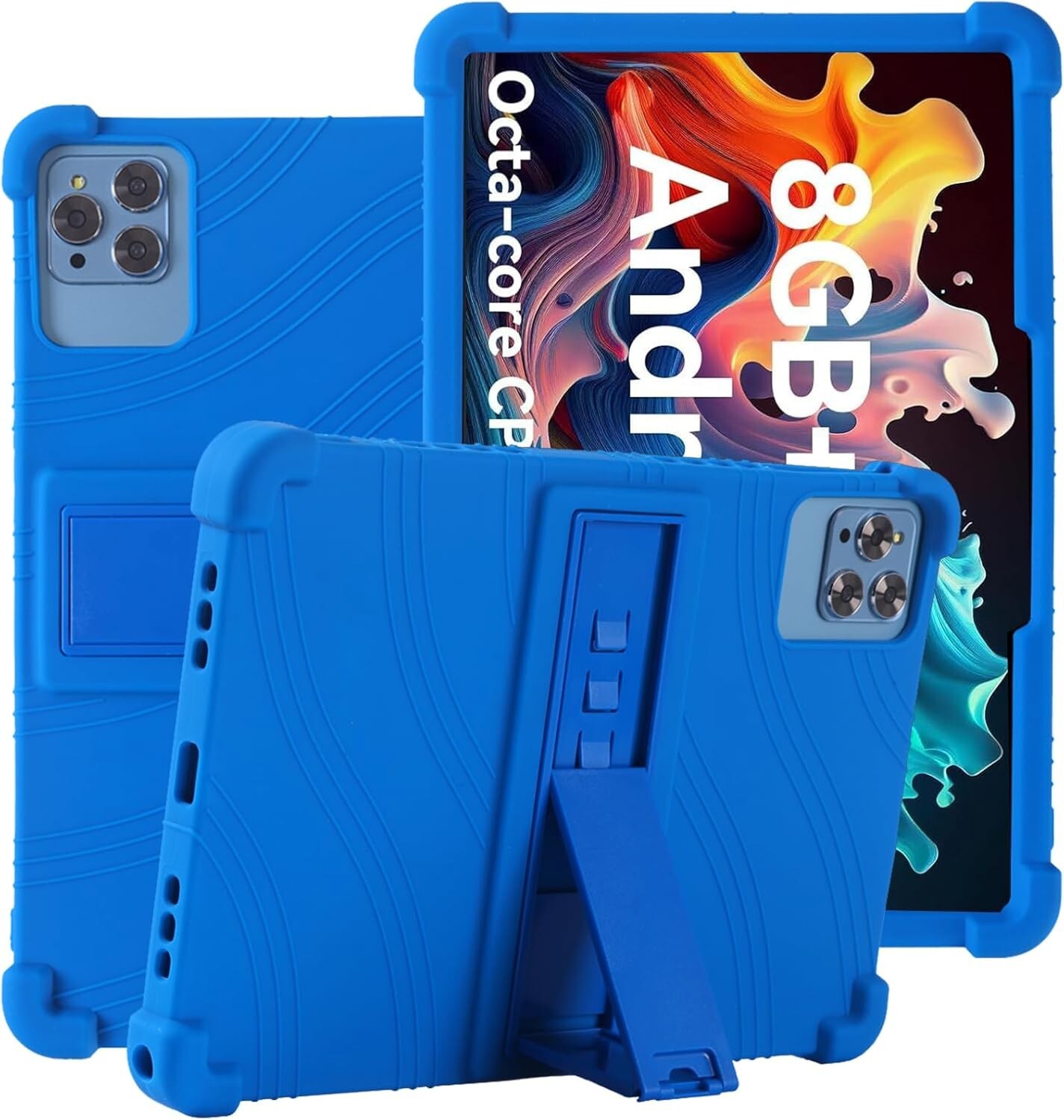 Protective Case for 10.1 inch Android Tablet Cover Silicone w/ Multi-Angle Stand