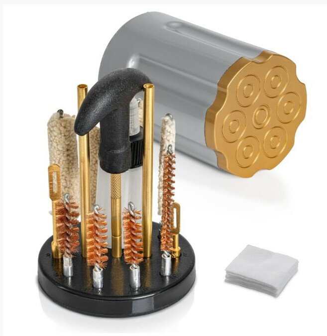 Wild Shot Pistol Cleaning Kit, 22cal .357cal .40cal .45cal 9mm Cylinder Shape
