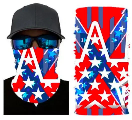 Neck Gaiter Face Mask Fishing Sun Headwear Protection Red White Blue Flag Style