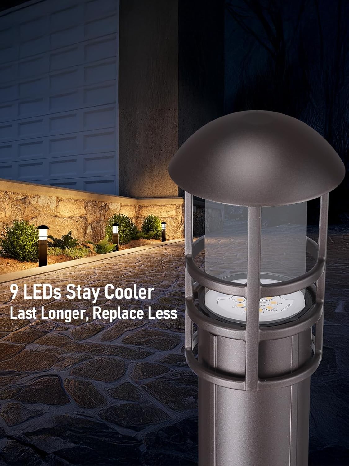 3W 12V Landscape Pathway Lights IP65 CRI90+ Pathway Light Wired 6 Pack
