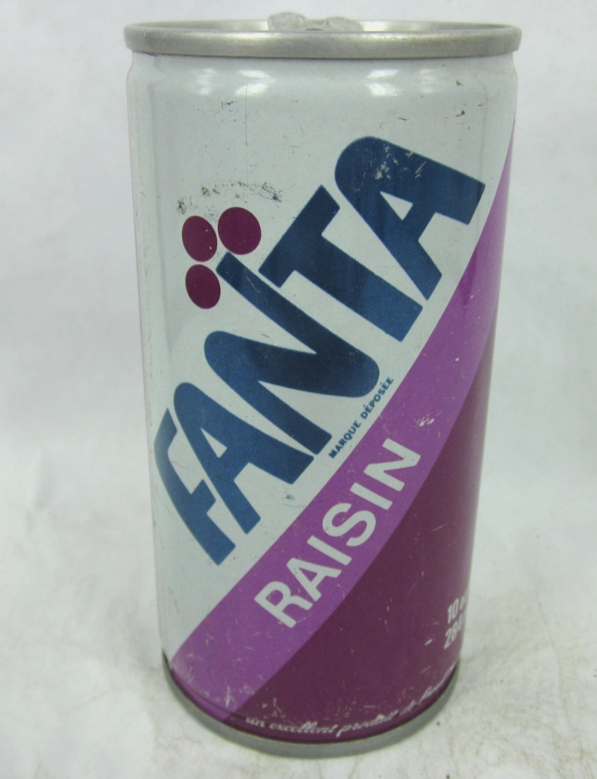 vintage FANTA RAISIN GRAPE soda pop can 10oz by Coca Cola Toronto Canada