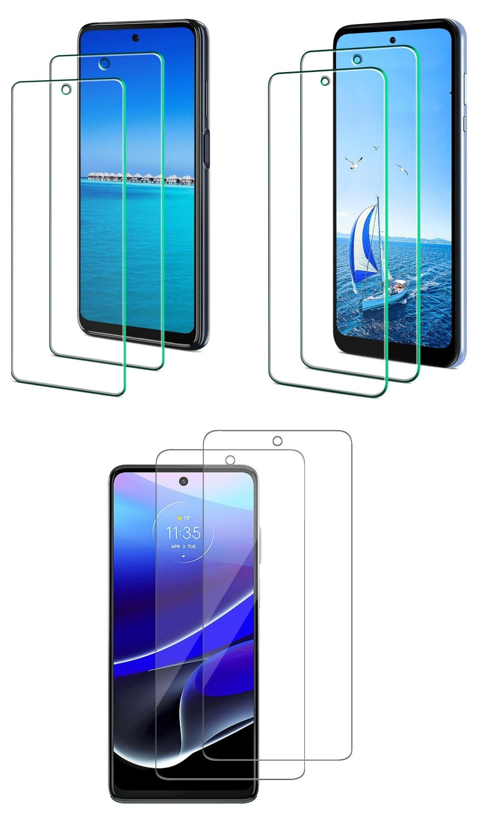 2 Pack Tempered glass for Moto G Stylus 4G/5G 2022, G Power 2022, Moto G 5G 2022