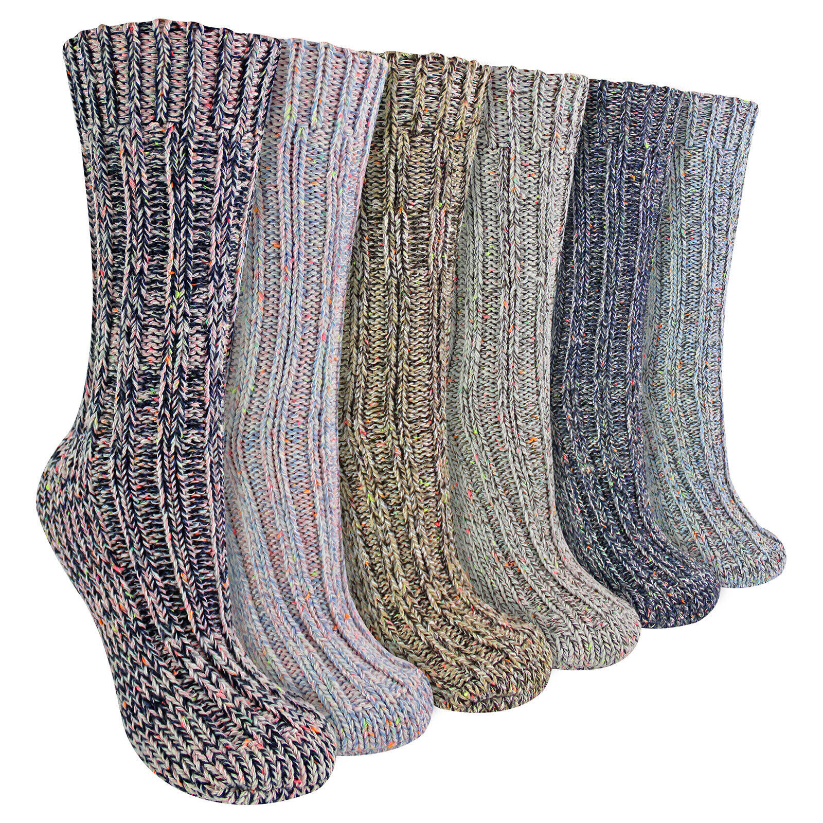 Ladies 6 Pack Alpaca Boot Socks