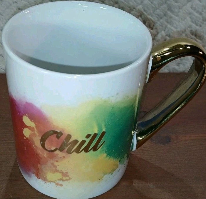 10 Strawberry Street - Coffee Mug Chill Colorful Gold Accents Ceramic Coffee Tea