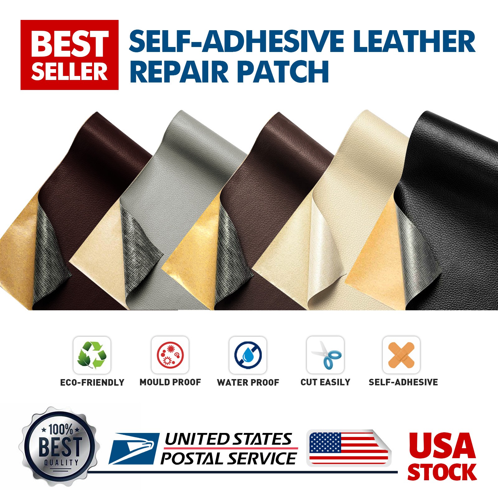 Leather Repair Patch Sofa Self-adhesive Sticker Chair Seat Leather Sofa Patches