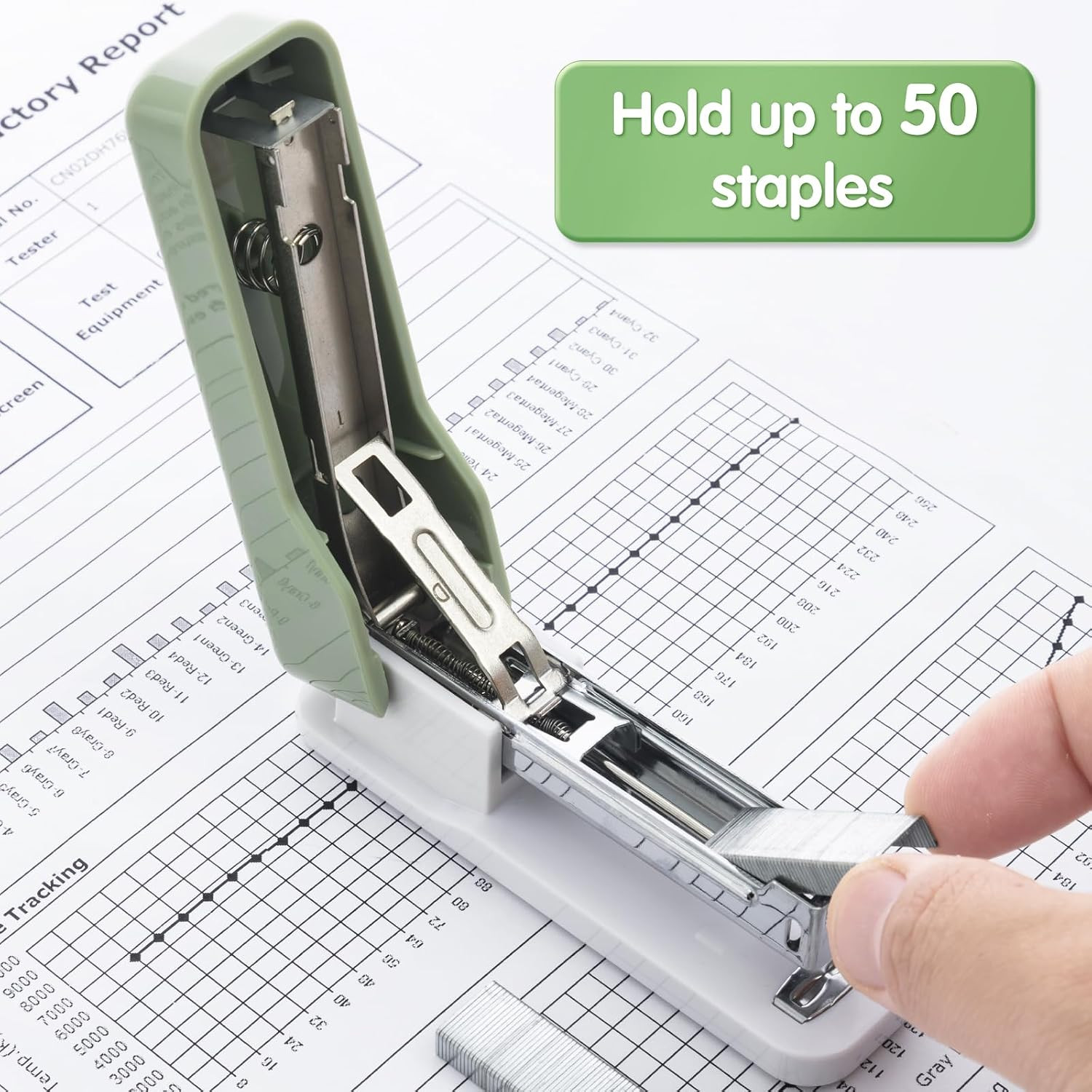 Desktop Stapler, Basic Office Stapler with 1000 Staples, 20 Sheet Capacity, Port