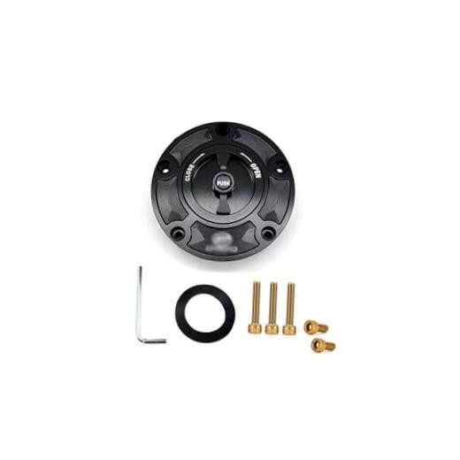 Motorcycle Gas Cap Feul Tank Cap Cover Replacemnet for CFMOTO 450SS Black-Black