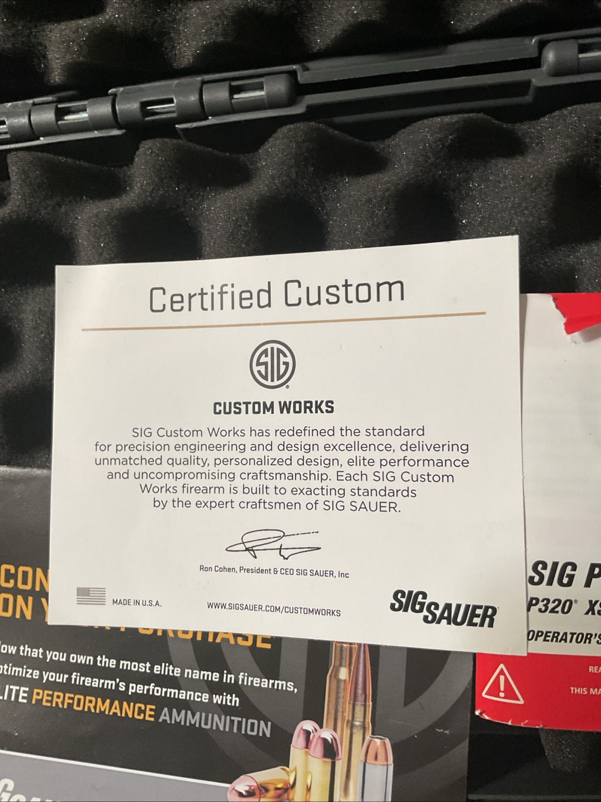 Sig Sauer P320 Series Hard Case Gun Box with Manual