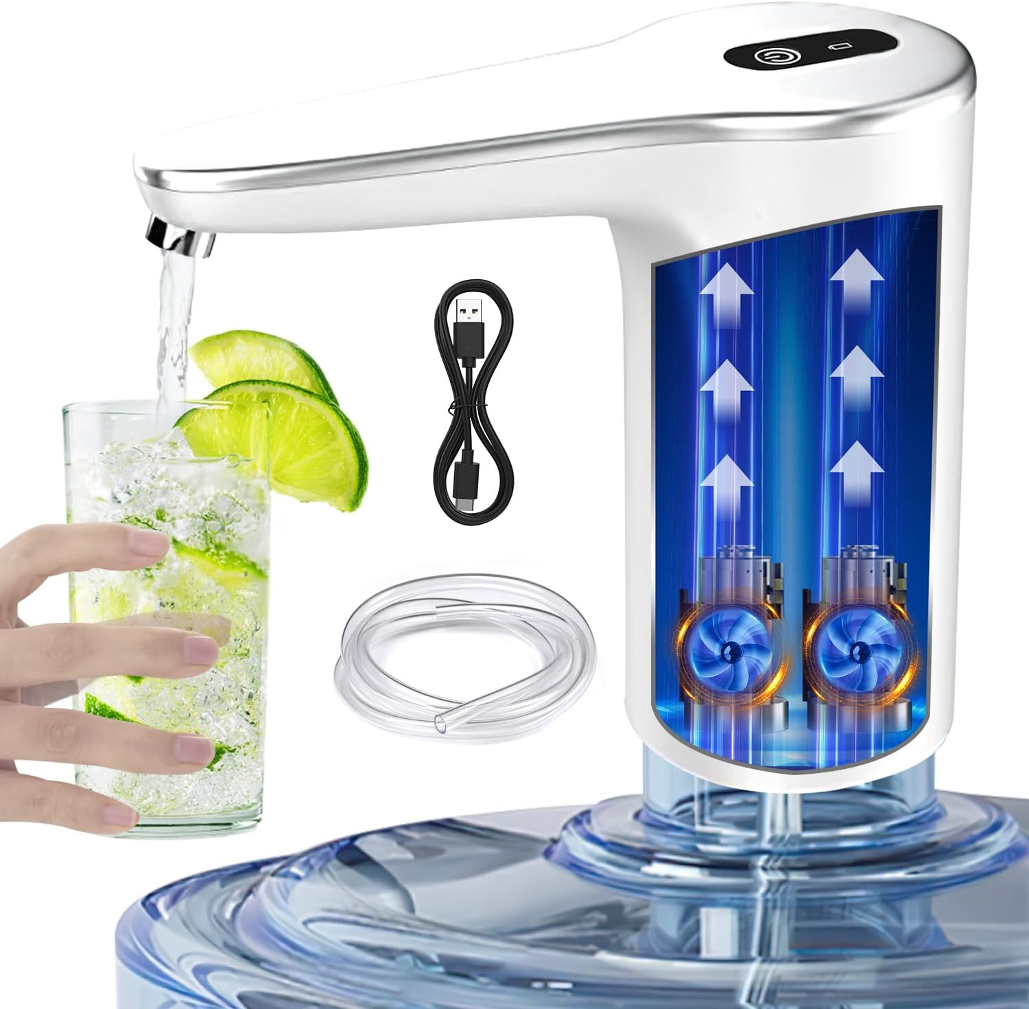 5 Gallon Water Bottle Pump Water Bottle Dispenser, Water Pump for 5 Gallon Jug,U