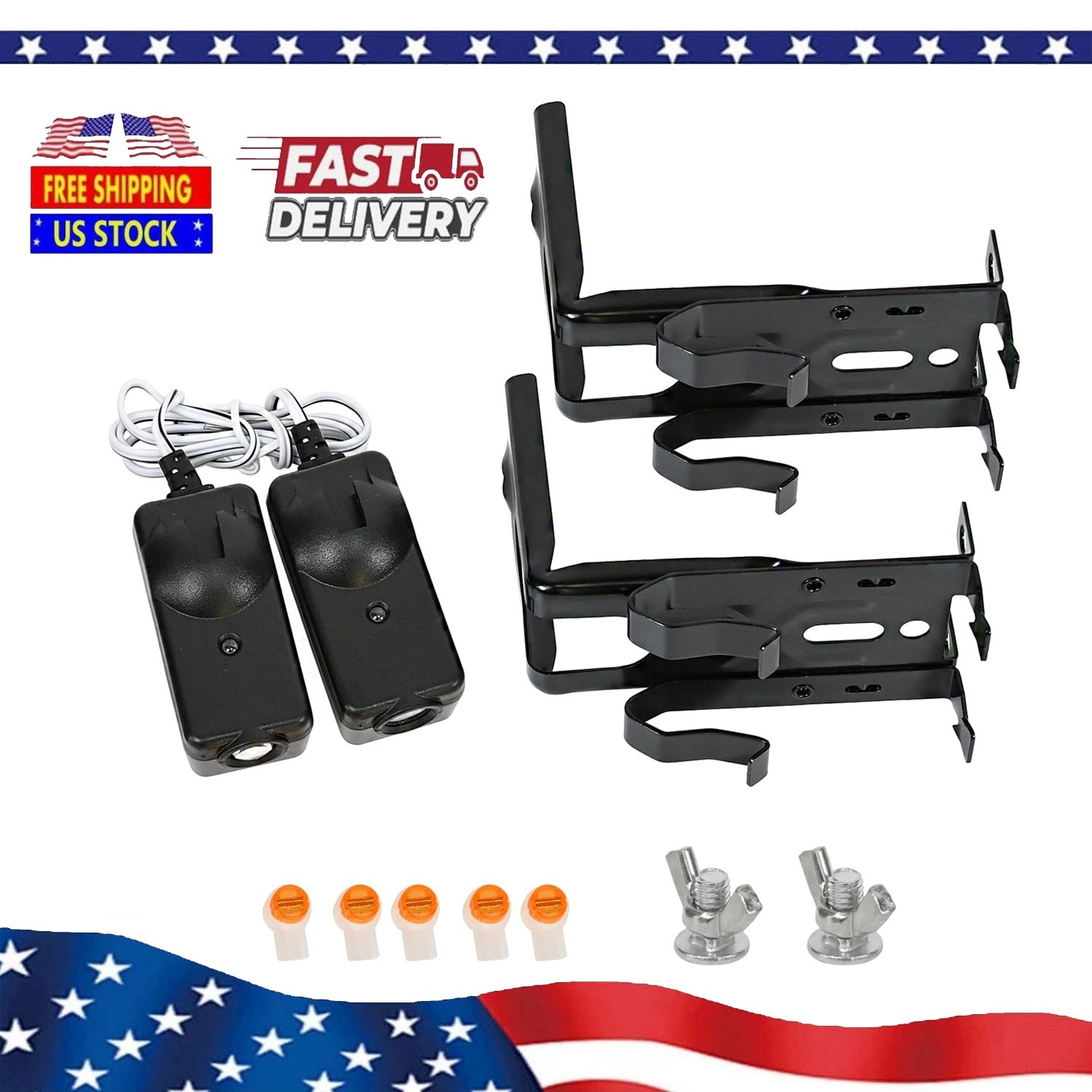 41A5034 Garage Door Sensors Kit with 2 Mounting Brackets for Liftmaster NEW USA