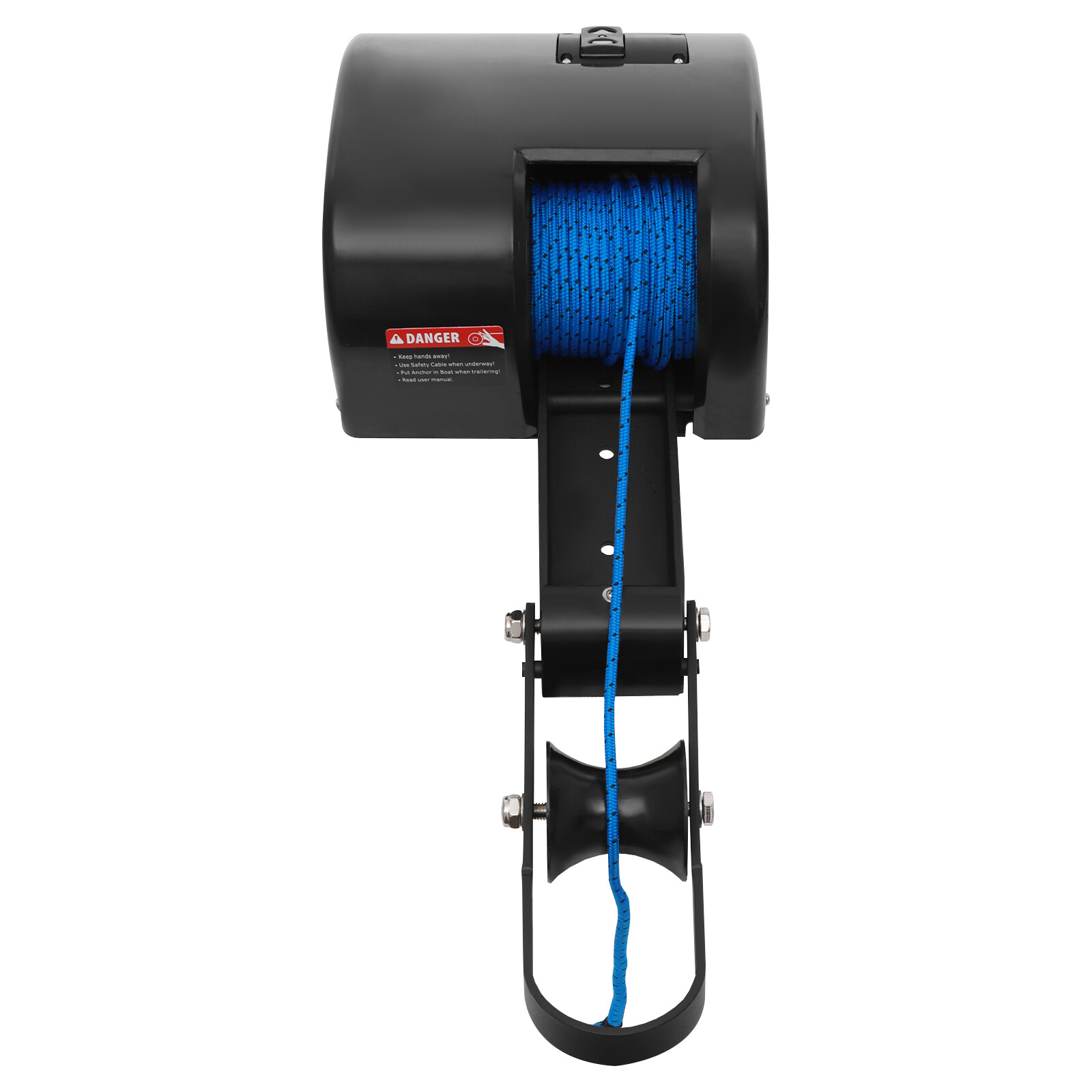 35 Lbs Boat Saltwater Electric Anchor Winch With Wireless Remote Control Black
