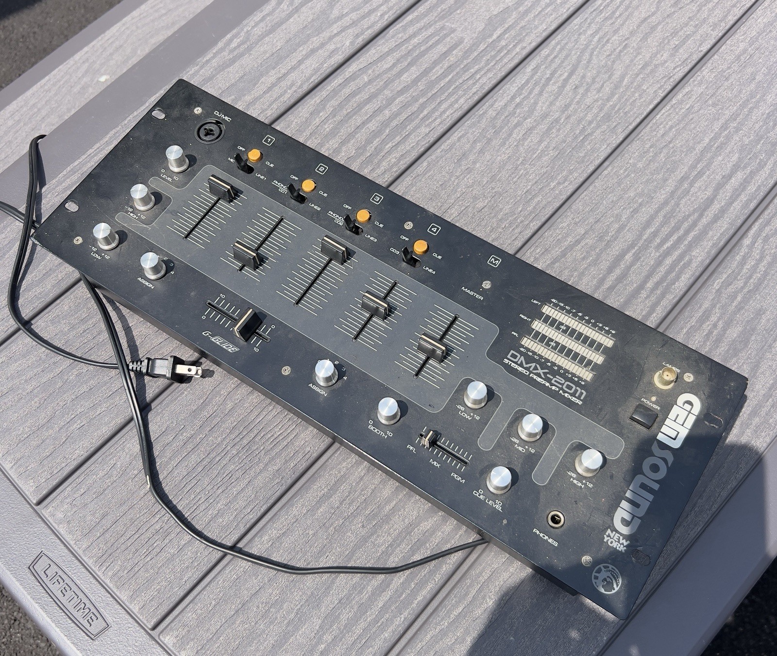 Gem Sound DMX-2011 4-Channel DJ Stereo Preamp Mixer - UNTESTED / FOR PARTS