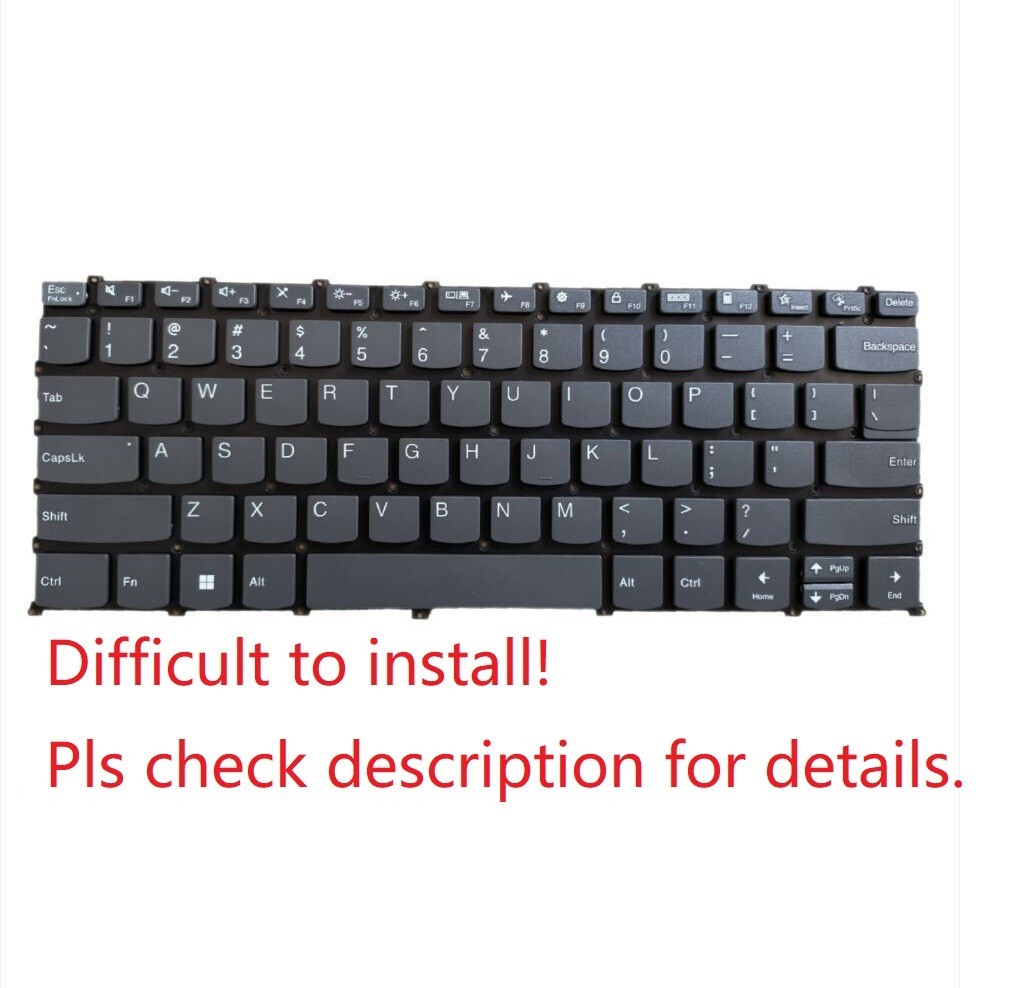 US Non-Backlit Keyboard compatible with Lenovo PN: LCM19H93US-686 PR4S-US