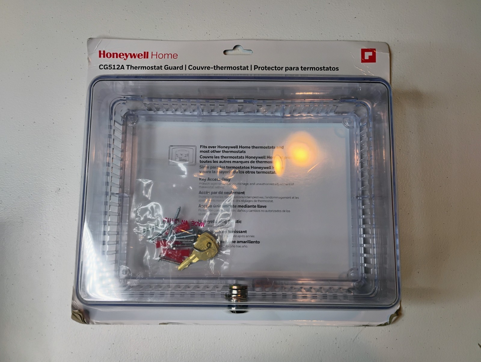 NEW Honeywell CG512A Large Locking Thermostat Guard Cover Box