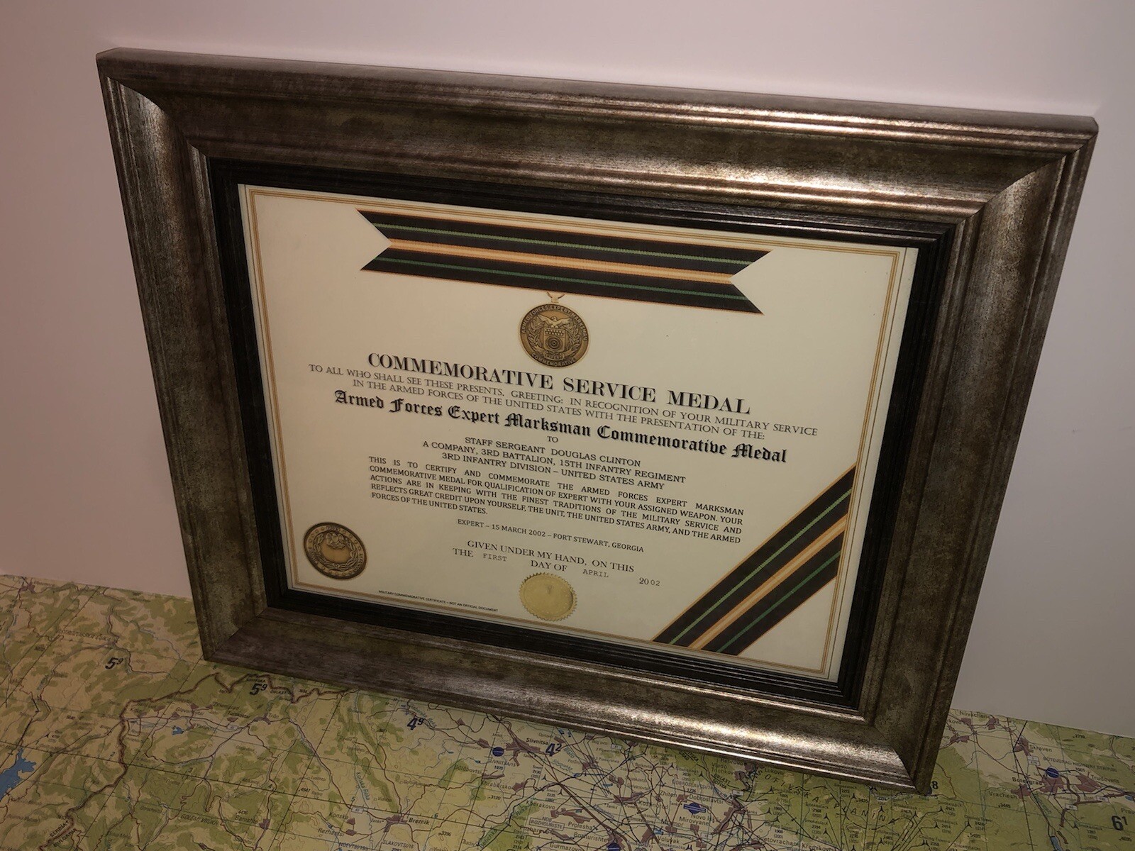 ARMED FORCES EXPERT MARKSMAN COMMEMORATIVE MEDAL CERTIFICATE ~ Type 1