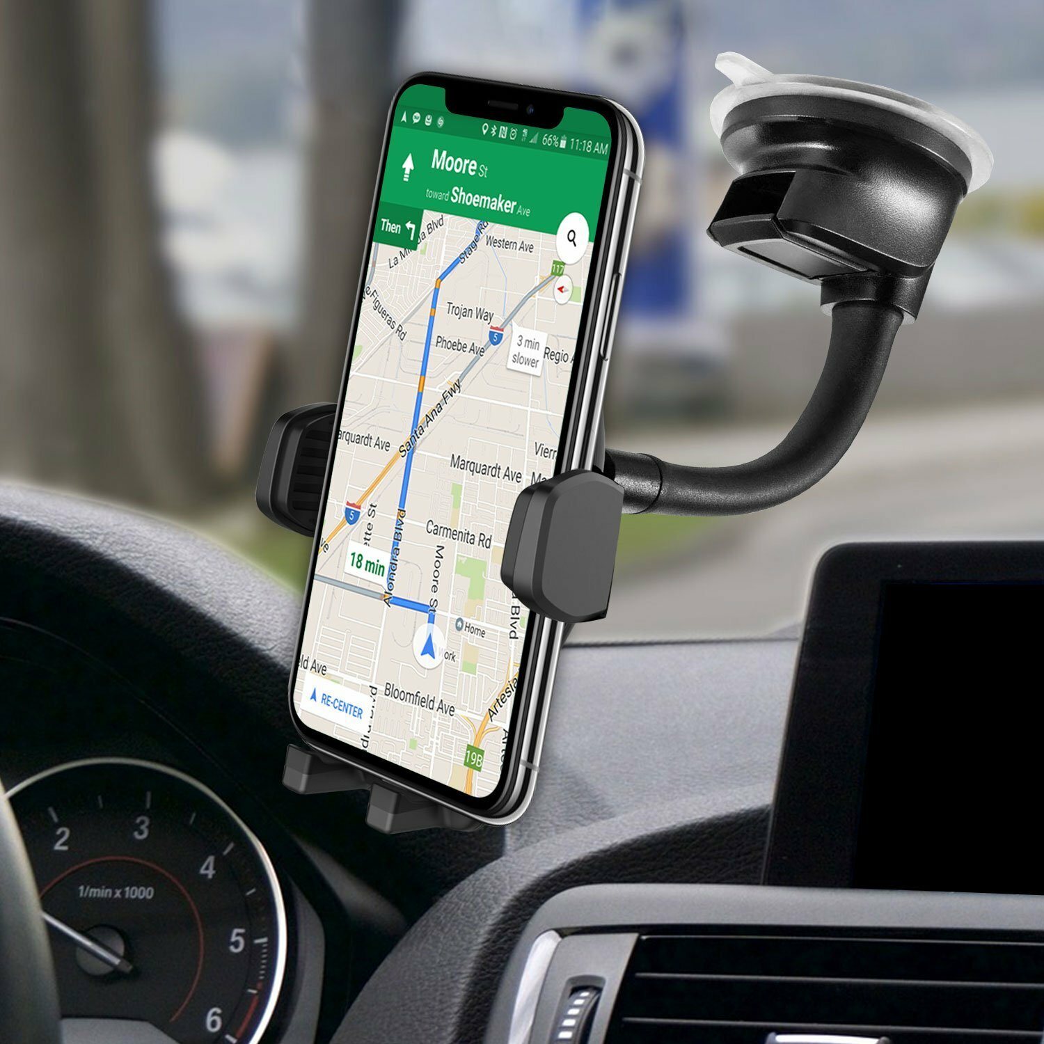 Windshield & Dashboard Cell Phone Holder Mount for iPhone 13 Pro Max Mini 12 11