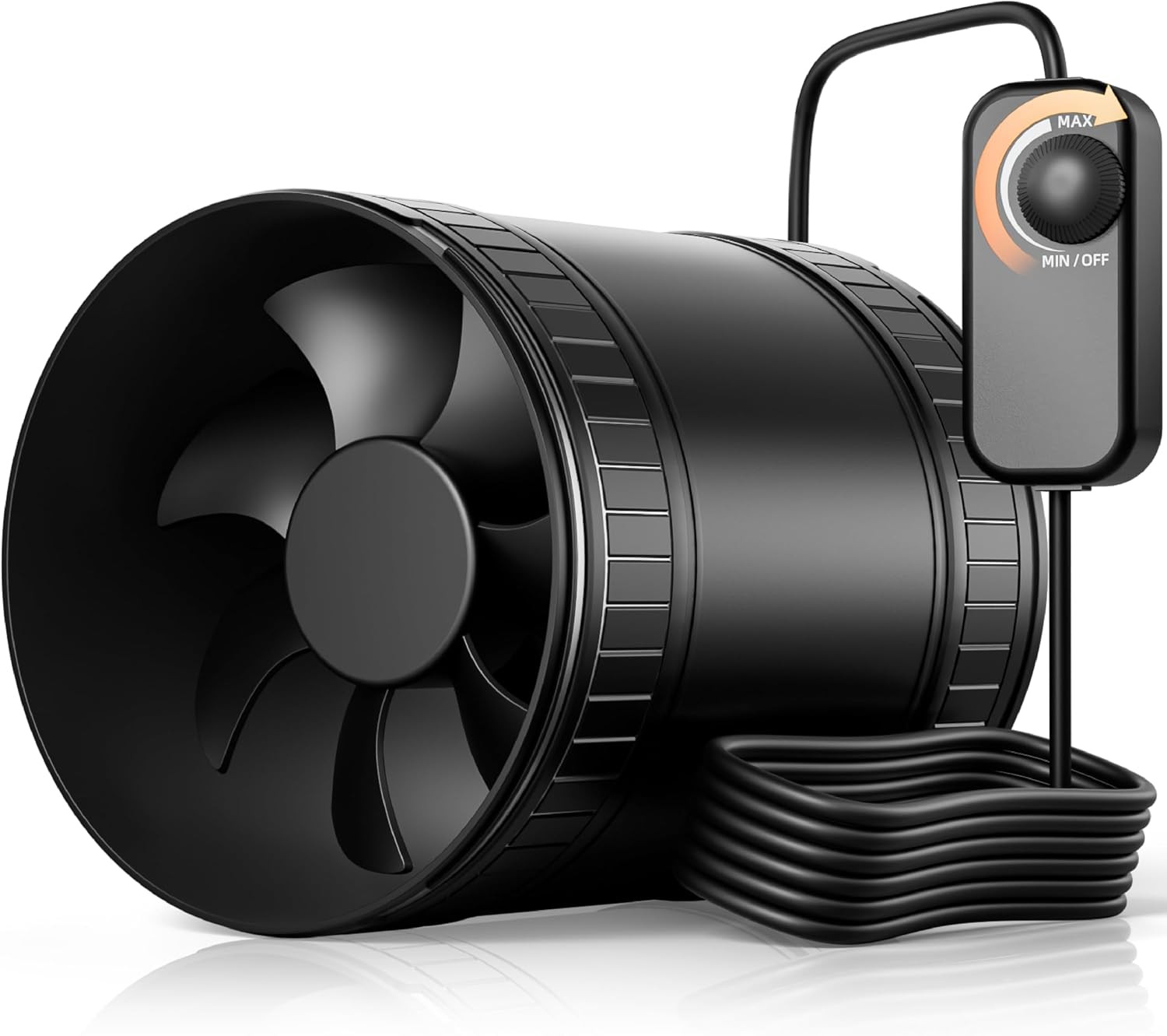 4 Inch Compact Inline Duct Fan Kit with Speed Controller, Quiet DC Motor Exhaust