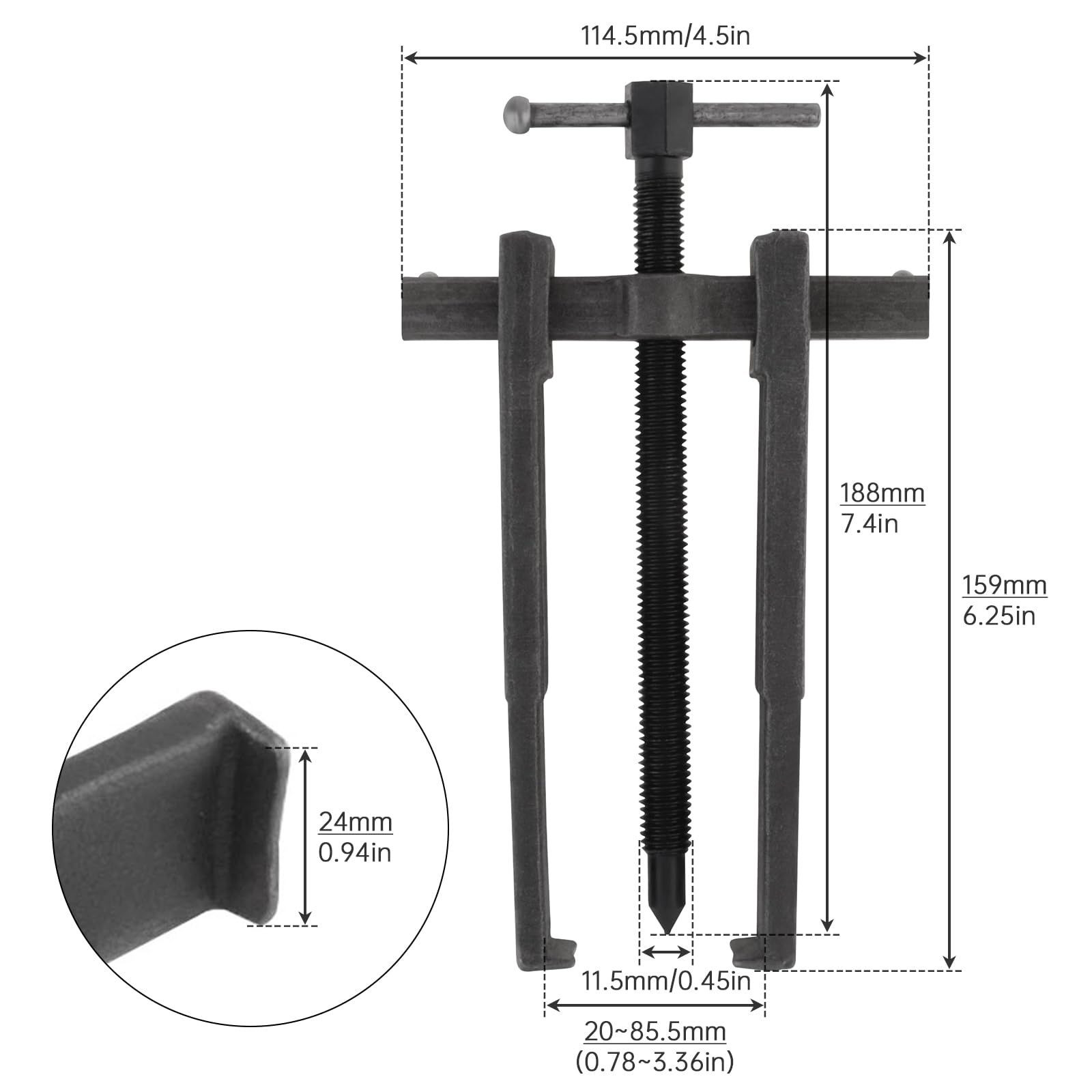 OriGlam Two Jaws Bearing Puller/Remover, Adjustable Jaw Puller Tool,...