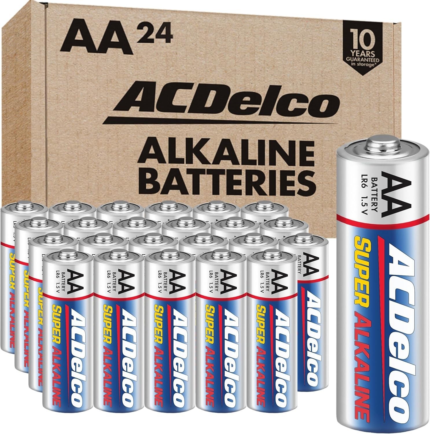 ACDelco AA Super Alkaline Batteries, 24-Count , Free Shipping