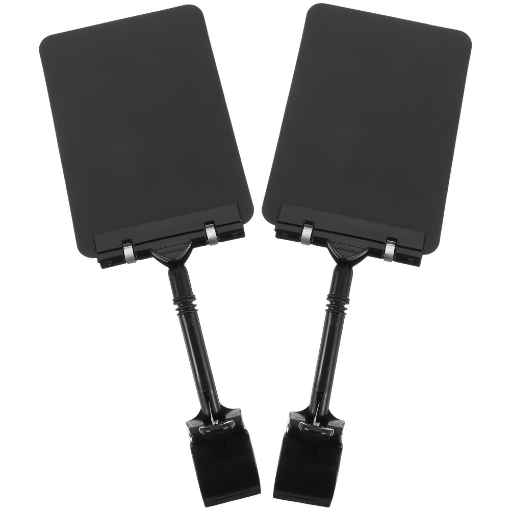 2Pcs Reusable Price Tag Clip Advertising Display Stand Black ABS PVC
