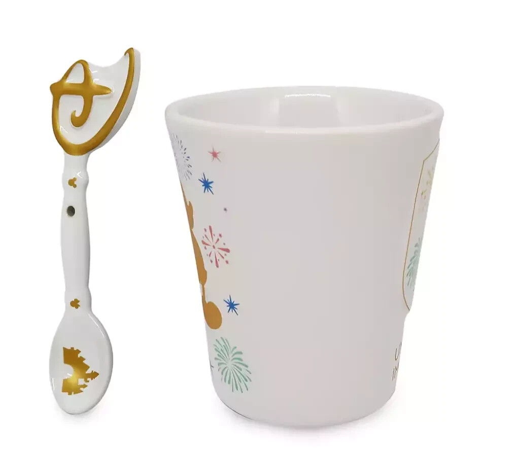 Official Disney Store Imagination Key Mug Cup & Spoon Set **New**