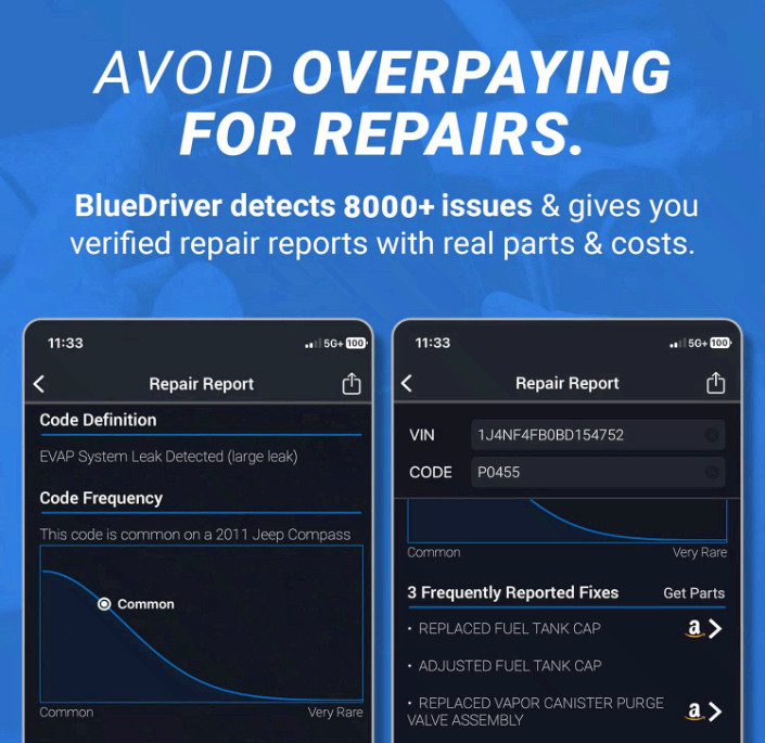 Pro OBD2 Scanner, Bluetooth Code Reader, ABS/SRS/TPMS, No Subscription