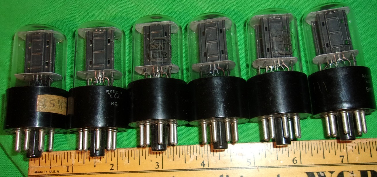 6-RCA 6SN7GTB Twin Triode Clean! Black Plates Hickok-Tested! Robust!