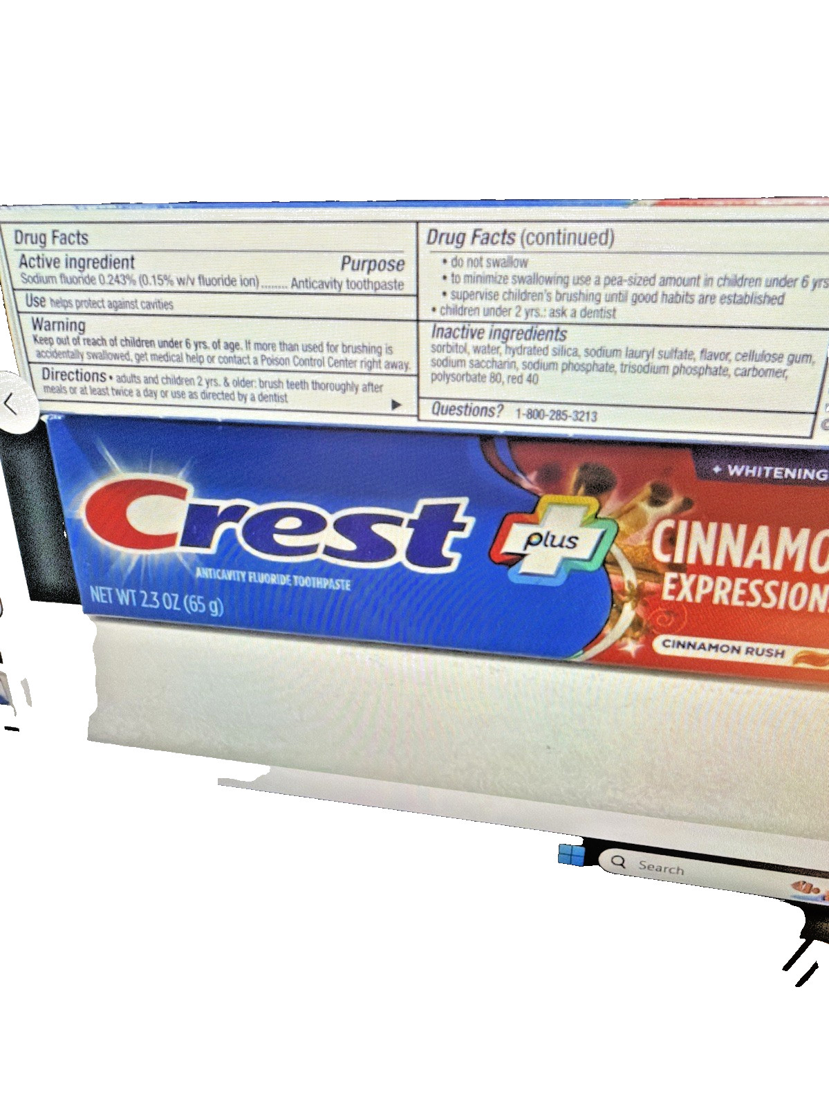 16 CREST Plus Cinnamon Expressions CINNAMON RUSH + Whitening Toothpaste 2.3 oz